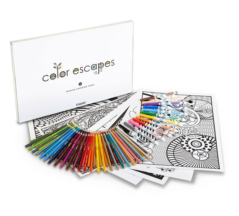 Color Escapes Adult Coloring Kit, Geometric
