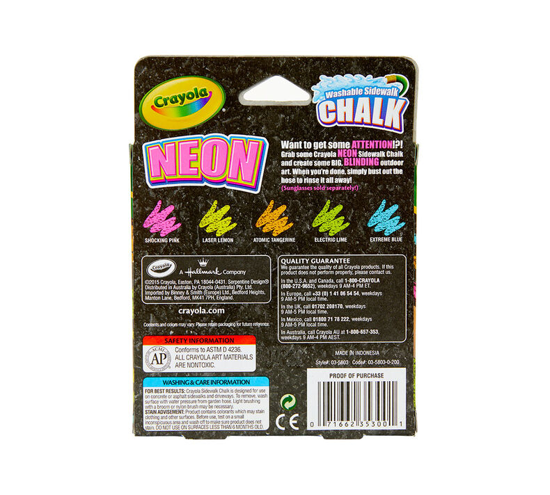 Special Effects Sidewalk Chalk - Neon