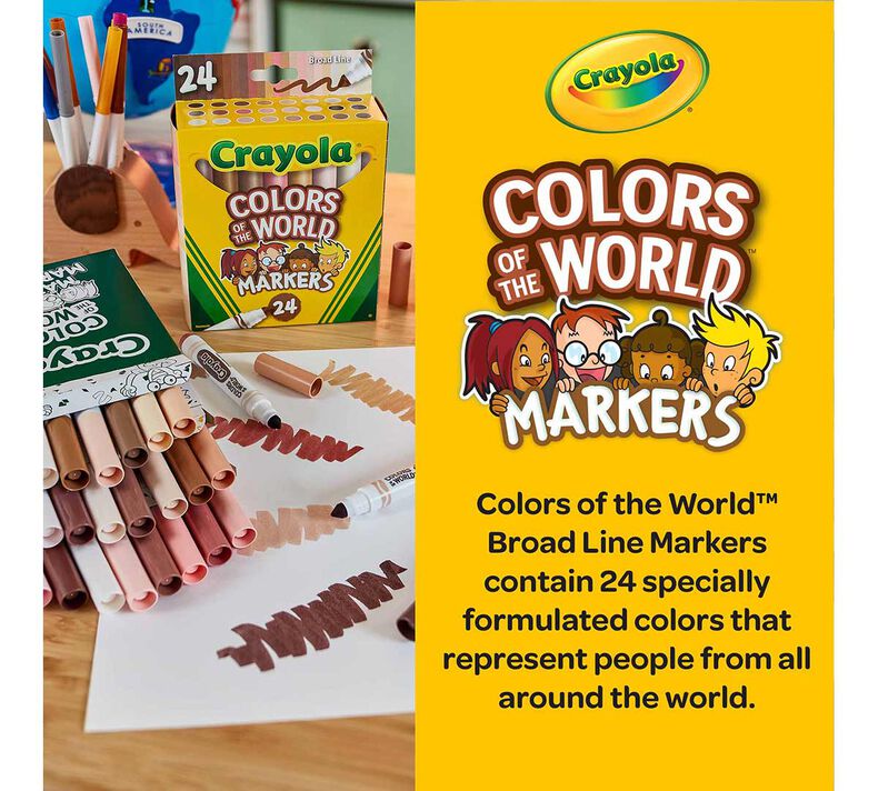 Crayola Crayons 24 Count, Colors of The World, Skin Tone Crayons