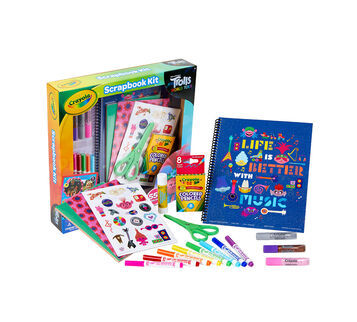 COLORING TROLLS WITH CRAYOLA COLORING KIT 200 MARKERS CRAYONS 