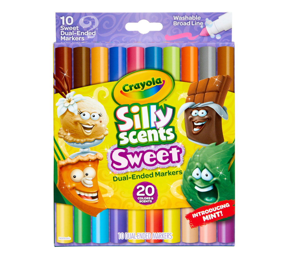 Silly Scents Sweet Dual Ended Markers, 10 Count Crayola