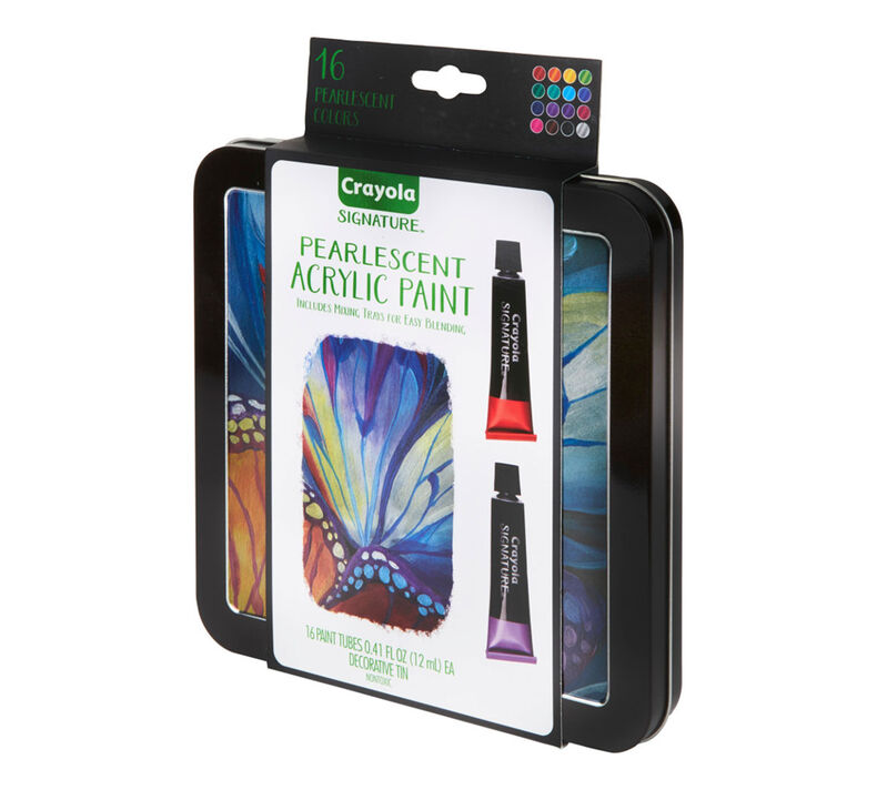 Signature Pearlescent Acrylic Paints, 16 Count