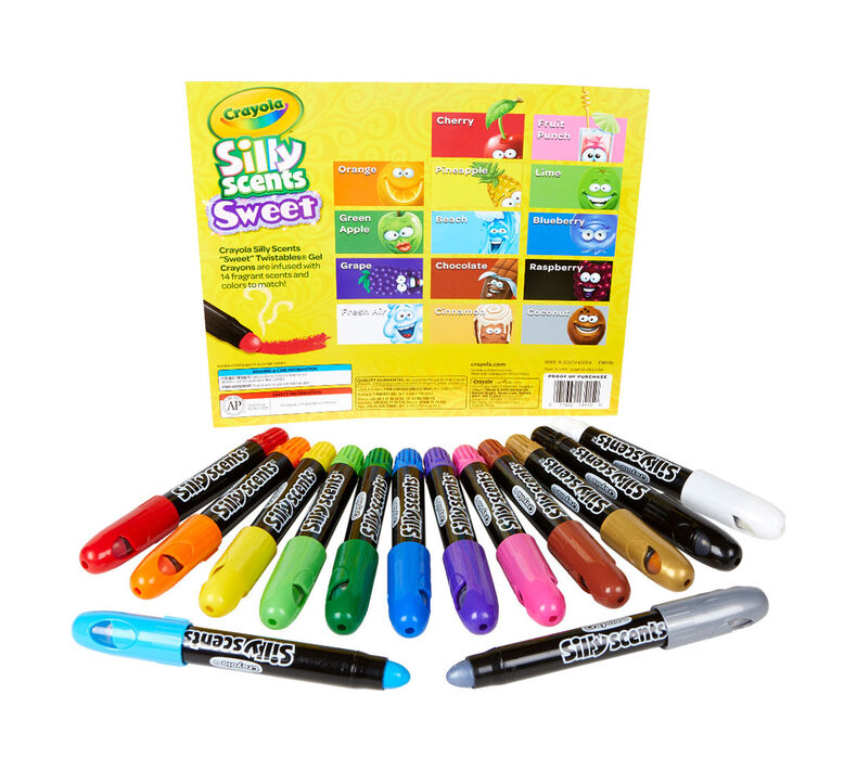 Silly Scents Gel Crayons, Sweet Scents, 14 Count