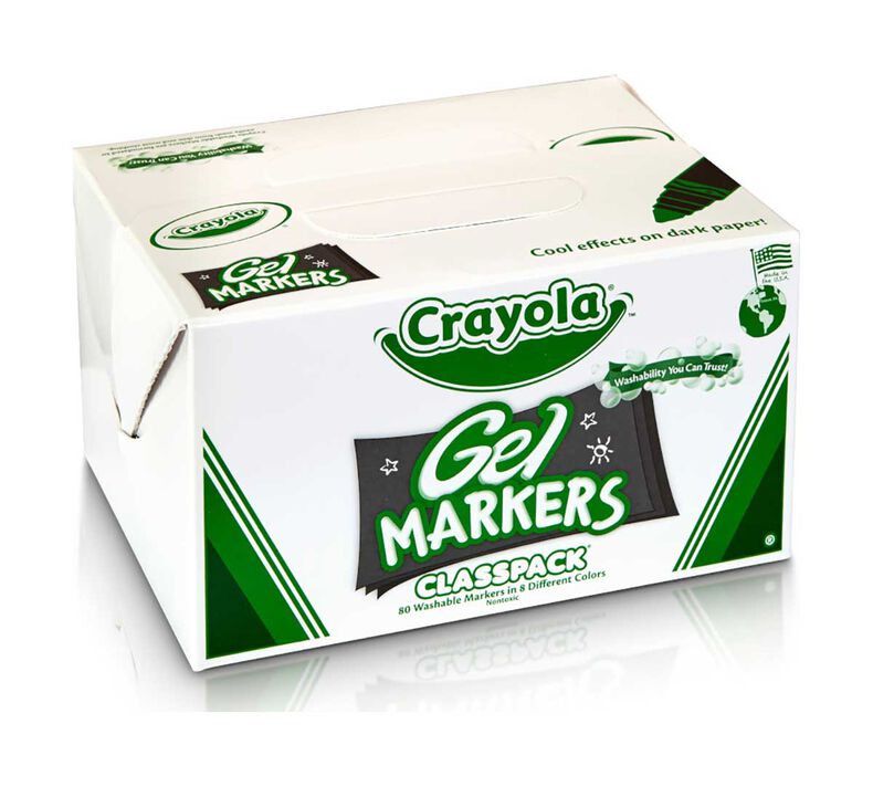 Washable Gel Fx Markers Classpack, 80 Count