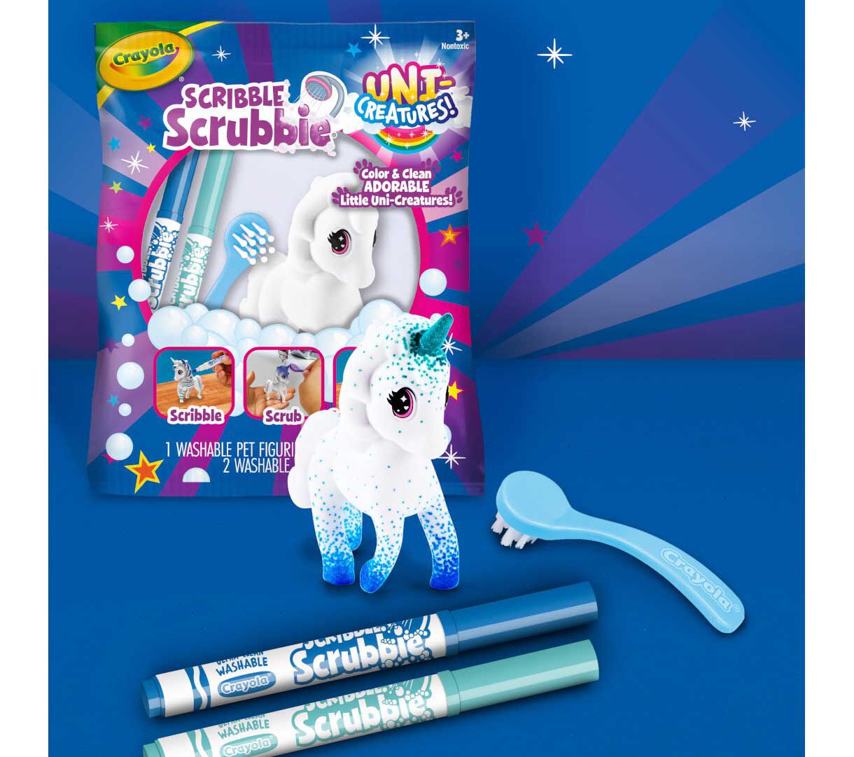 Scribble Scrubbie Uni-Creature, 1 count