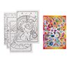 Uni-Creatures and Cosmic Cats Coloring Bundle.  Dog uni-creature coloring page and sticker sheet.