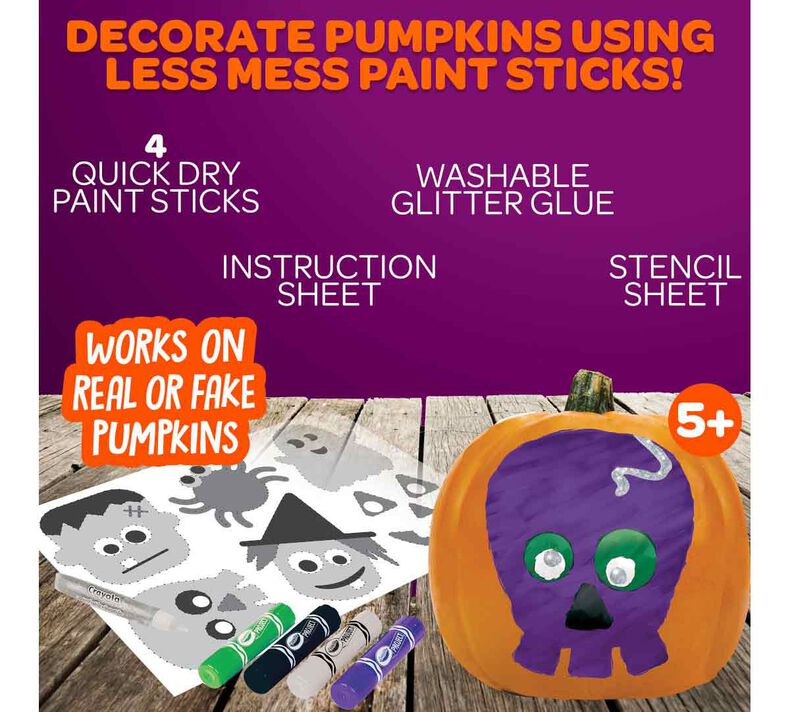 No Carve Pumpkin Decorating Kit with Paint Sticks