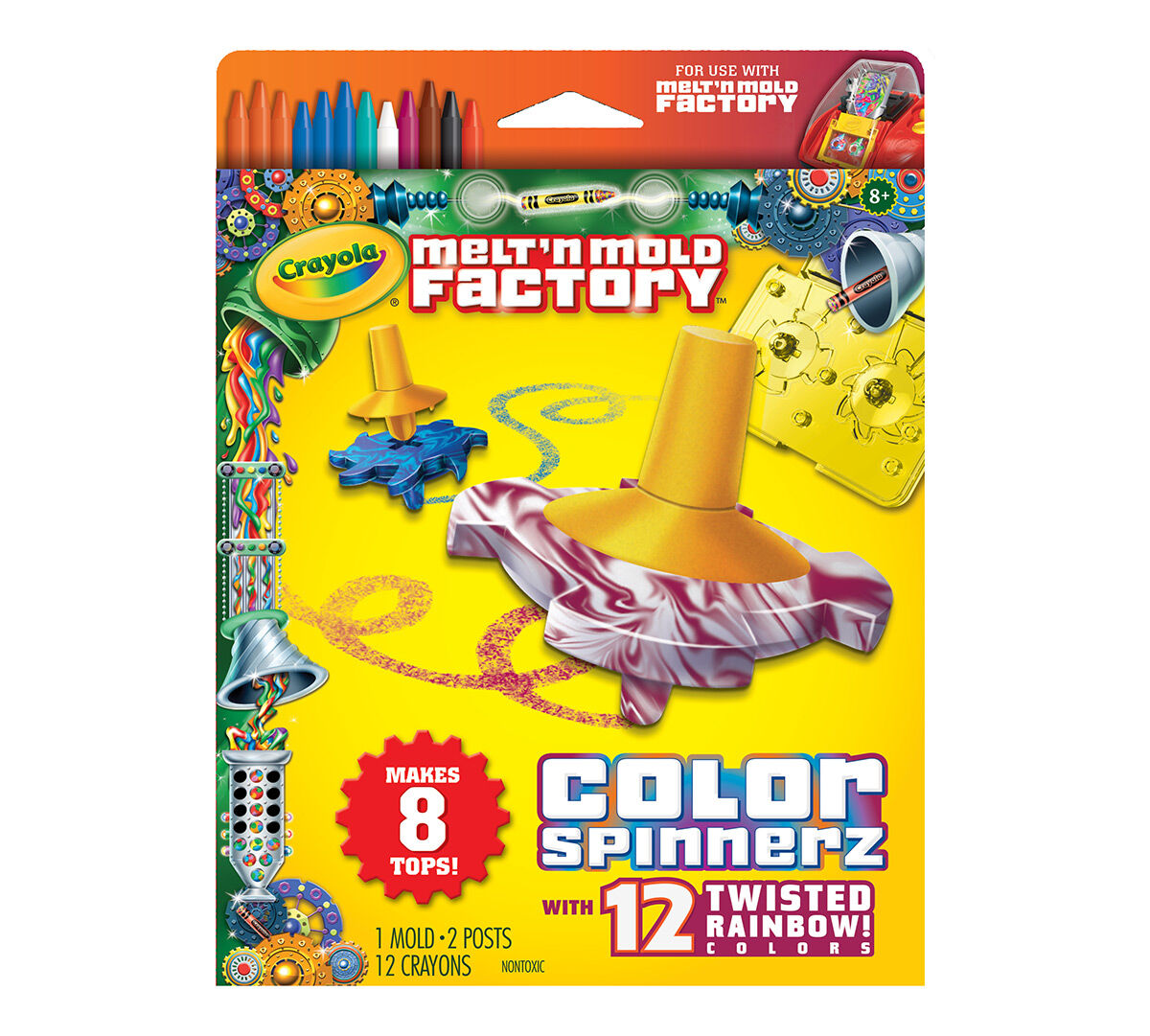 Melt n Mold Factory Color Spinnerz, Twisted Rainbow Pack