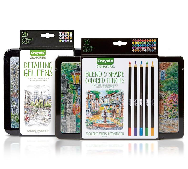 Signature Gel Pens & Colored Pencils Set