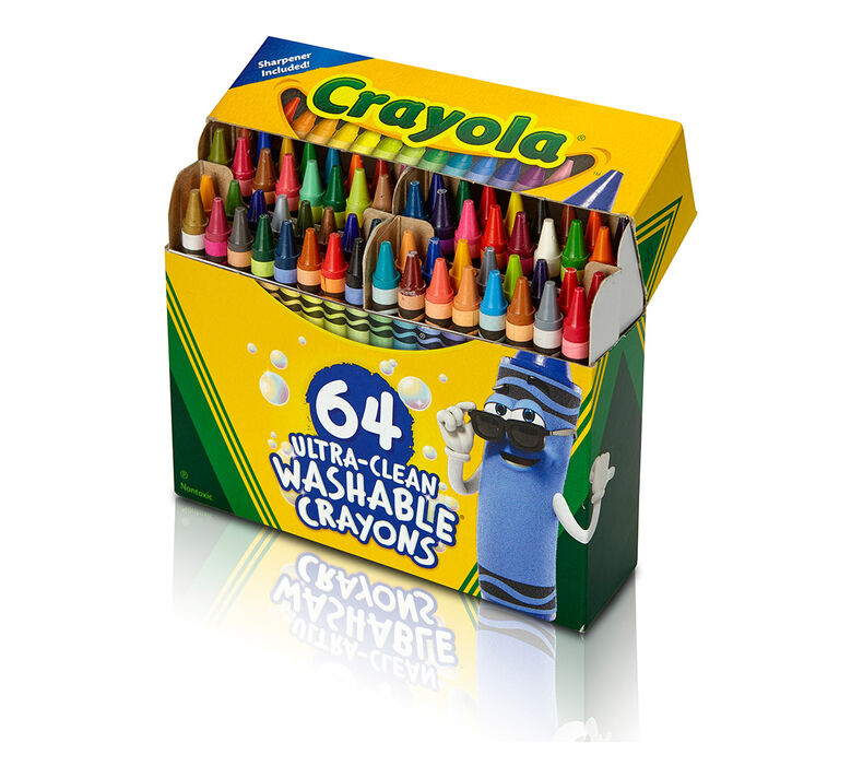 Crayola Ultra-Clean Washable Crayons; 64 count; Art Tools; Home or