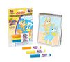 Bluey Color & erase Reusable activity pad with markers, packaging and contents.