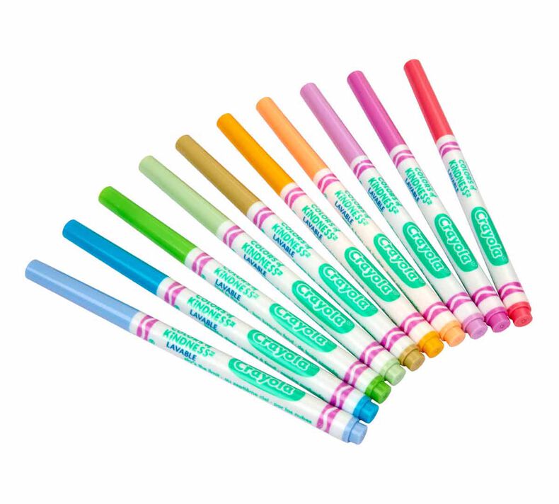 Colors of Kindness, Fine Line Markers, 10 Count