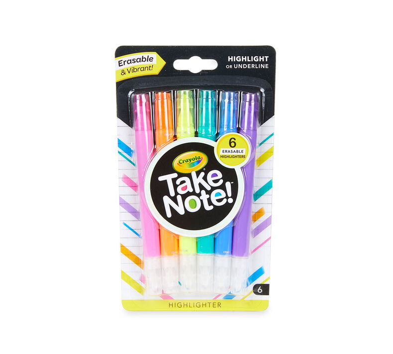 Take Note Erasable Highlighters, 18 Count
