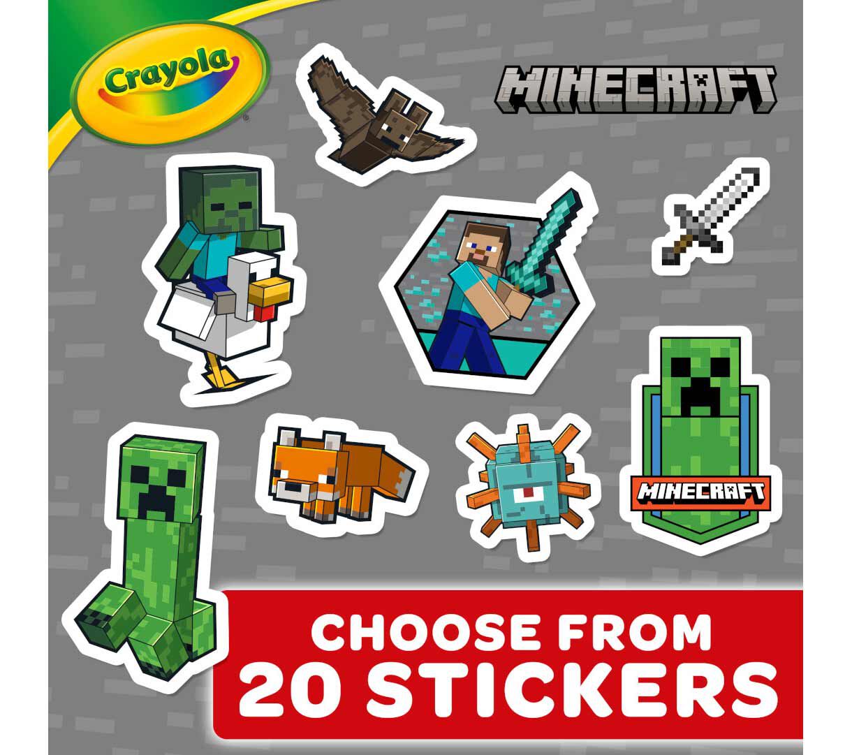 Crayola Minecraft Coloring Book & Stickers | Crayola