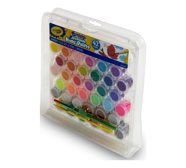 Crayola Washable Kid's Paint Pots-18 Colors - 071662003142
