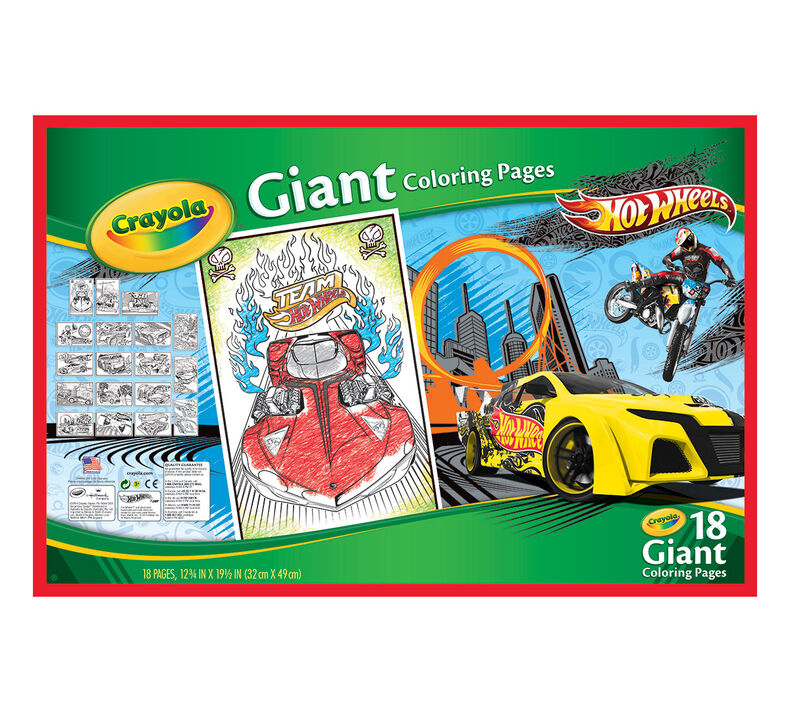 Giant Coloring Pages Hot Wheels Crayola