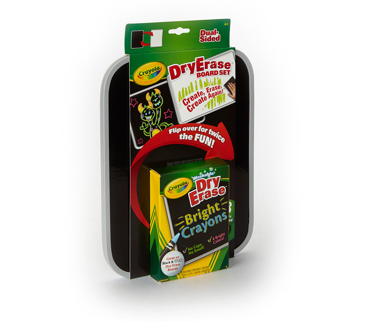 DualSided Dry Erase Board Set with Bright Crayons Crayola