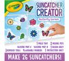 Suncatcher Creator Butterfly Garden make 26 suncatchers!  1mold tray, 2 mixing pots, 3 remover tools, Silcone part A, silcone part b, 1 design sheet, 4 washable markers, 1 instruction sheet