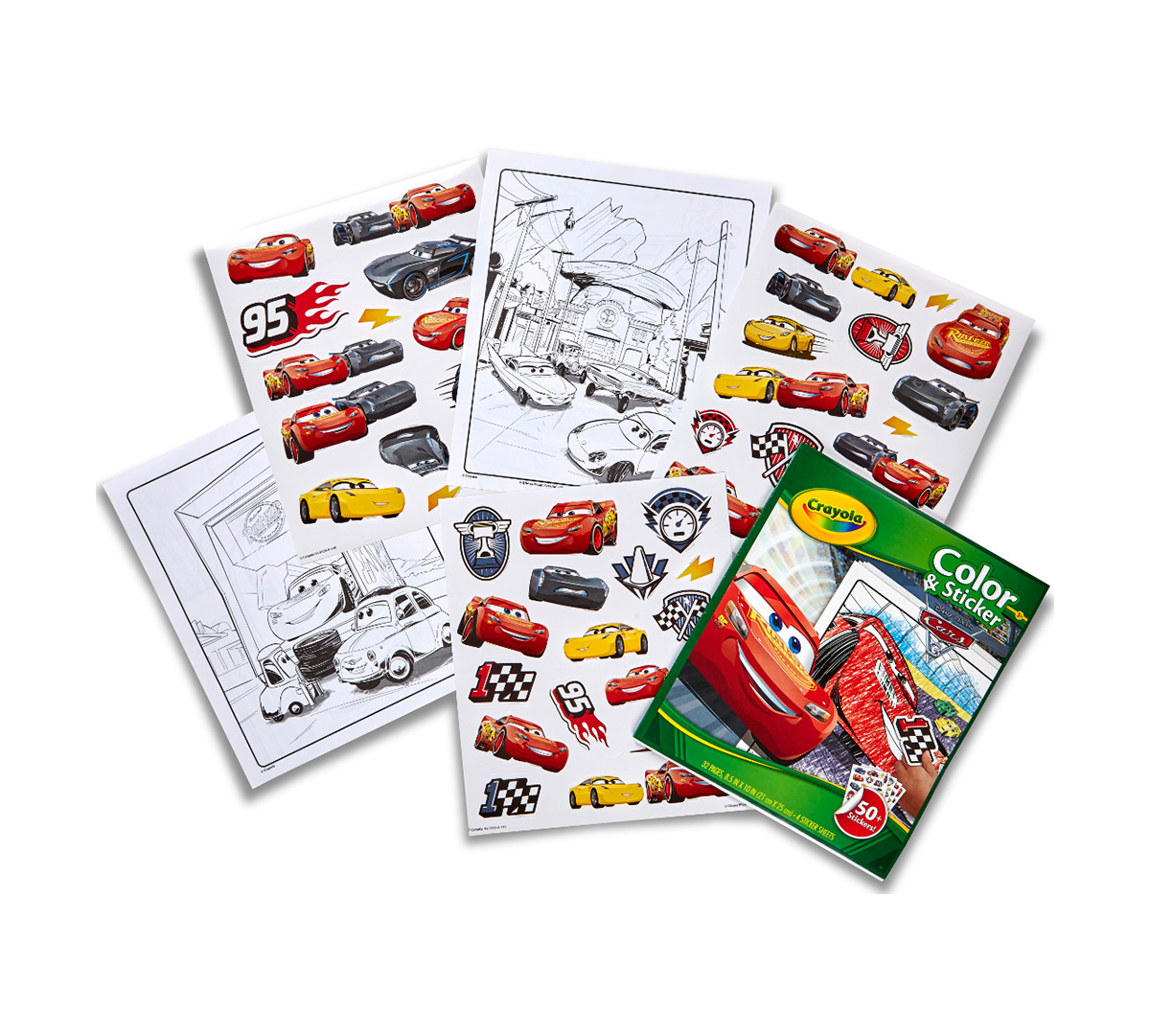 Pixar Cars 3 Color and Play Coloring And Activity Book With 24 Pixar Car 3 Crayons Greenbriar