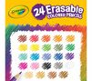 Erasable Colored Pencils, 24 count. 24 Erasable colored pencils color swatches. 