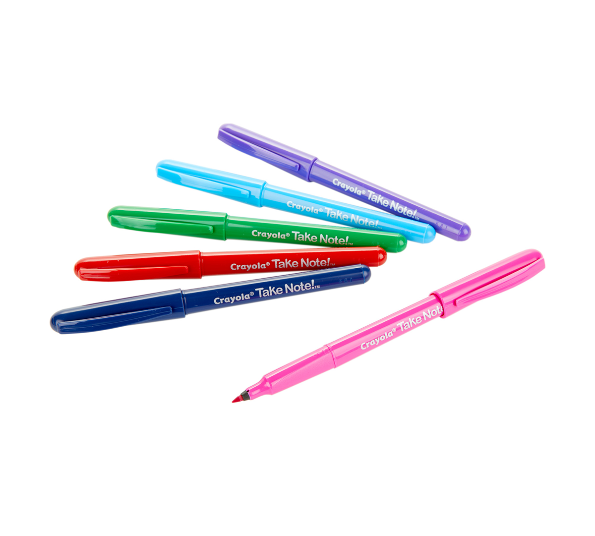 Take Note Washable Felt Tip Pens, 6 Count Crayola