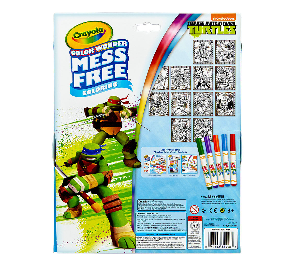color wonder metallic paper markers teenage mutant ninja turtles