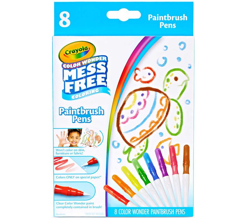 Color Wonder Mess Free Paintbrush Pens, 8 count