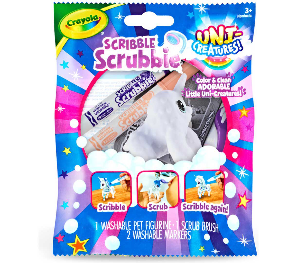 Scribble Scrubbie Uni-Creatures, 1 count. Leo front view