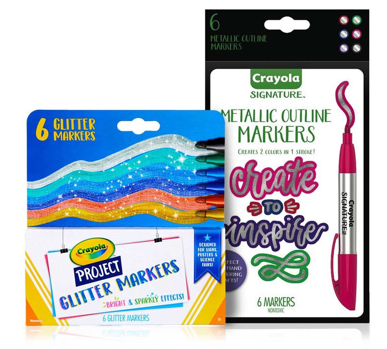 Signature Metallic Outline Paint Markers & Project Glitter Markers