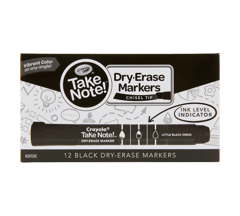 Take Note Black Dry Erase Markers, 12 Count
