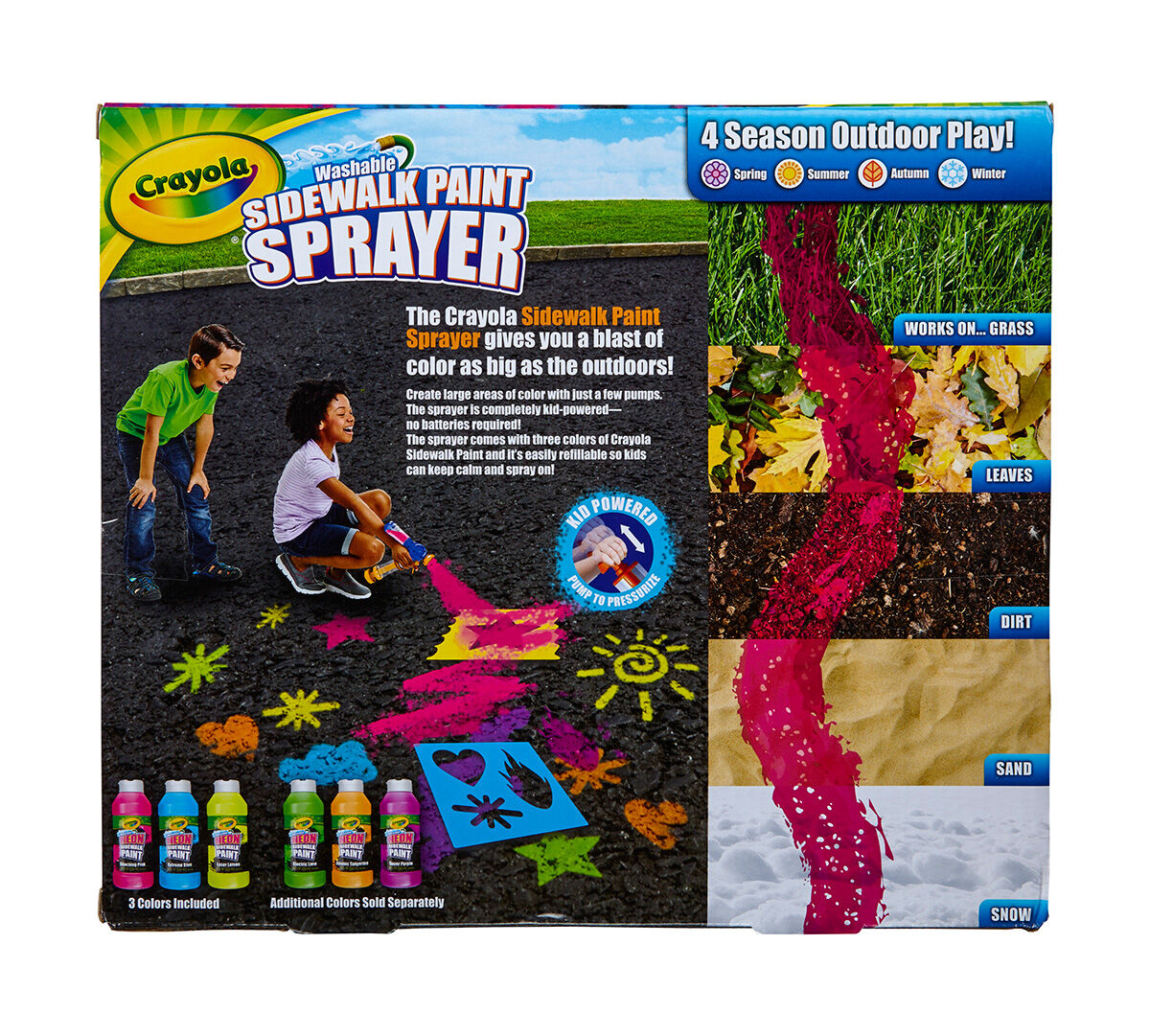 Crayola Washable Sidewalk Paint Sprayer, Outdoor, All Seasons | Crayola