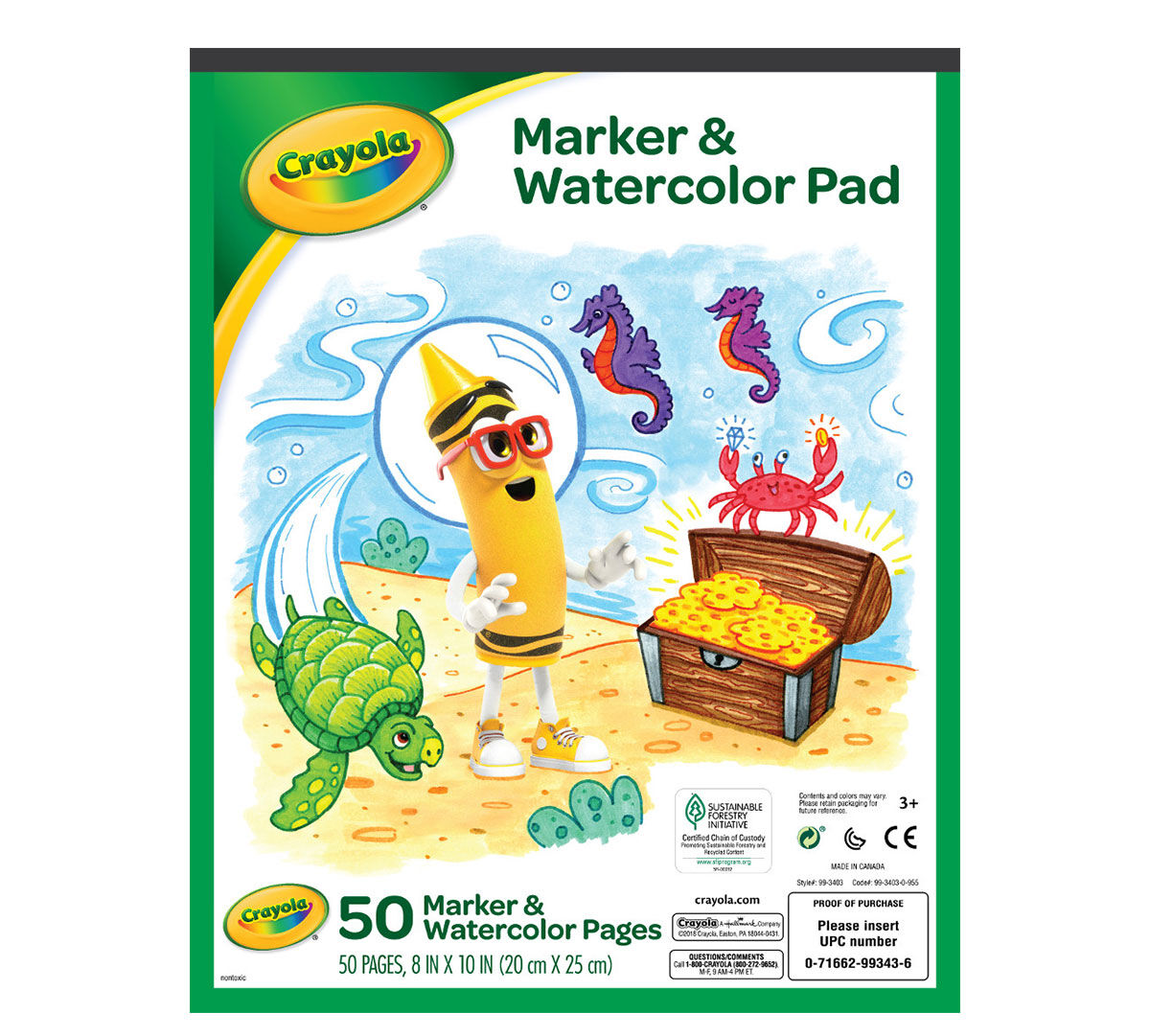 Crayola Marker and Watercolor Paper Pad, 50 Pages Crayola