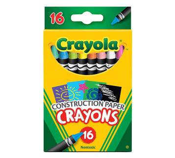 Construction Paper Crayons 16 count front view