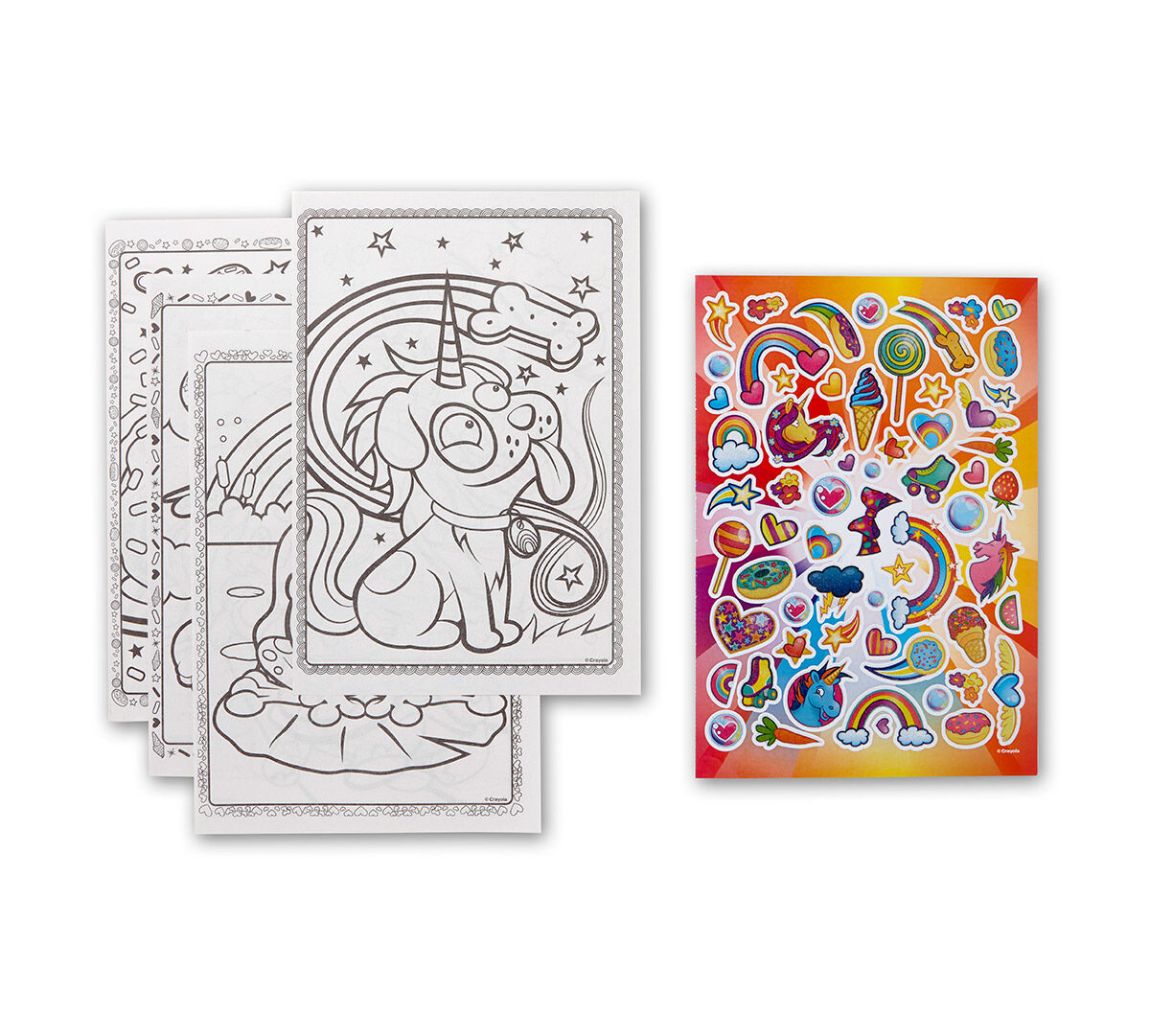 Uni Creatures Coloring Book Amp Sticker Sheet Crayola