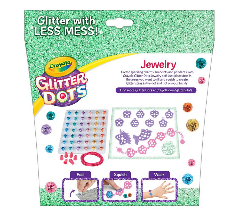 Glitter Dots Jewelry Kit, Glitter Craft Kit