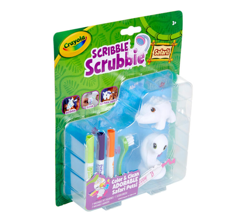 Scribble Scrubbie Safari Animals, Croc, Cobra | Crayola.com | Crayola