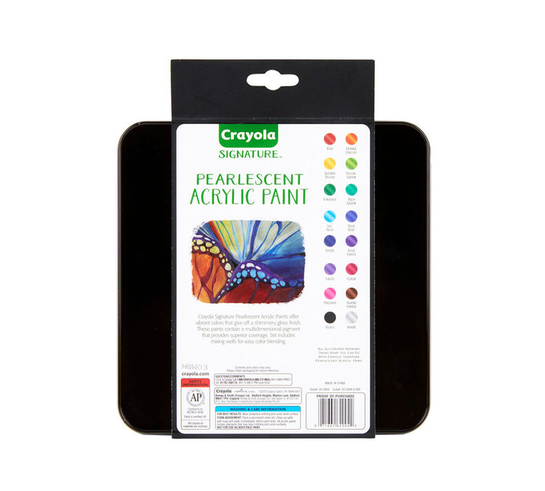 Signature Pearlescent Acrylic Paints, 16 Count