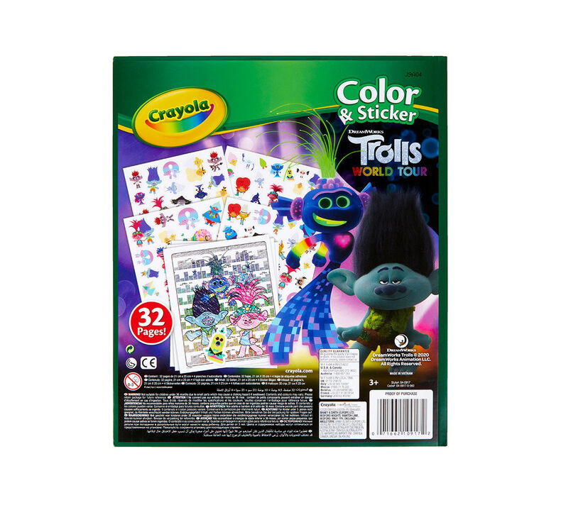 Trolls World Tour Color & Sticker Book