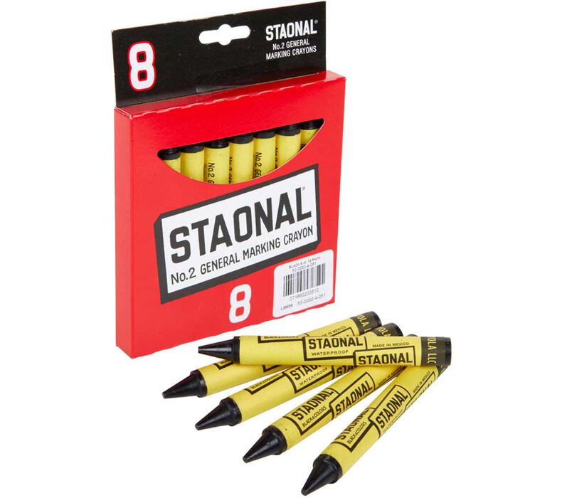 Crayola Black Staonal Crayons, 8 count