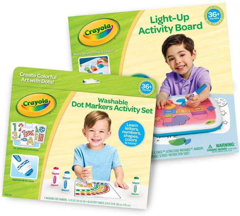 Light Up Activity Board & Washable Dot Marker Toddler Art Set