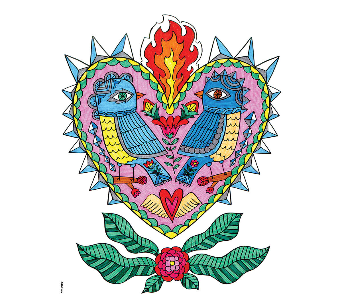 Crayola Folk Art Escapes Adult Coloring Book Relaxing Art Activity Perforated Pages Great For Framing Crayola