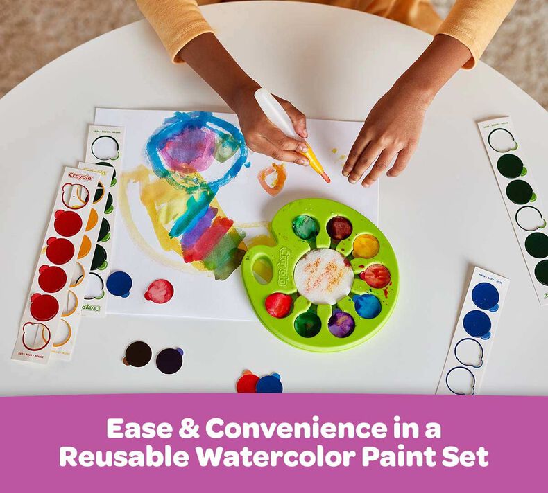 Crayola 8 Pan Set Washable Watercolors,12 Pack, Kids Indoor Activities At  Home