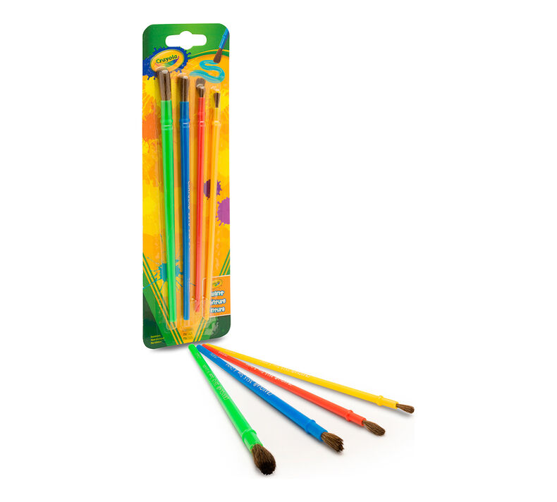 Crayola Paint Brushes Art Brush Painting Age 3+, Select: 4 or 8 Ct