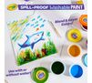 Spill Proof Washable Paint set.  Fish artwork with washable paint cups and 1 brush. Use with or without water.  Blend and layer colors.