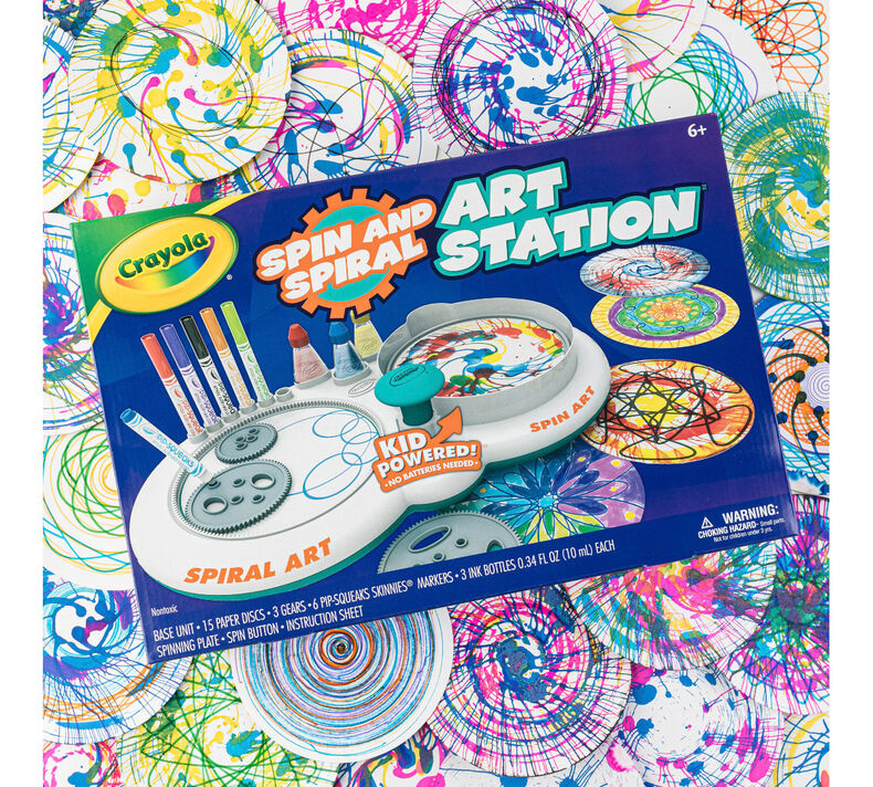  Crayola Spin & Spiral Art Station, DIY Crafts, Toys for Boys &  Girls, Gift, Age 6, 7, 8, 9 : Toys & Games