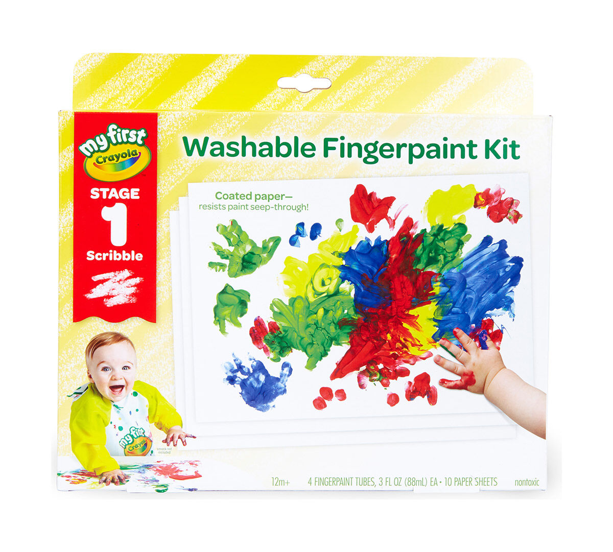 Download Crayola; My First Crayola; Fingerpaint Kit; Art Tools; 4 Tubes of Paint; 10 Sheets of Paper ...