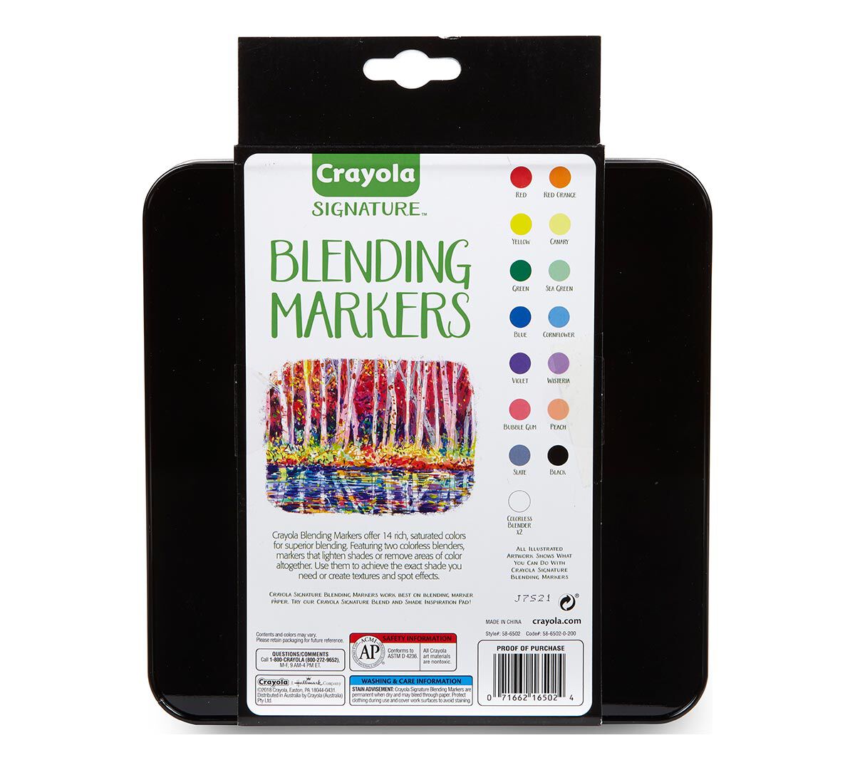 Crayola Signature; Blending Markers; 14 Color Markers and 2 Blending