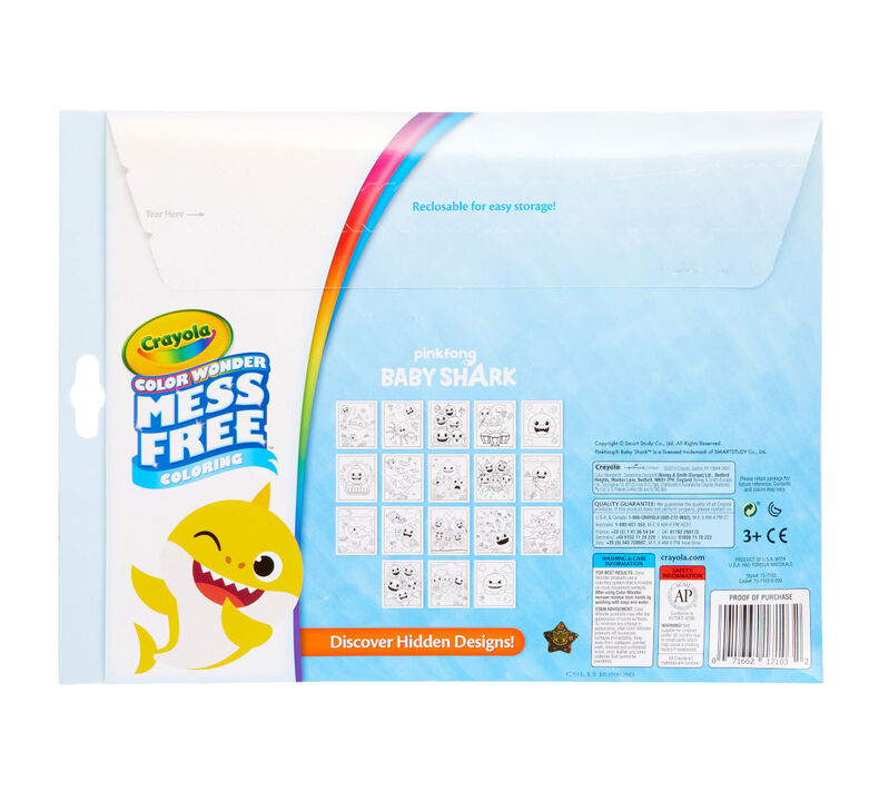 Crayola color wonder baby shark coloring pages