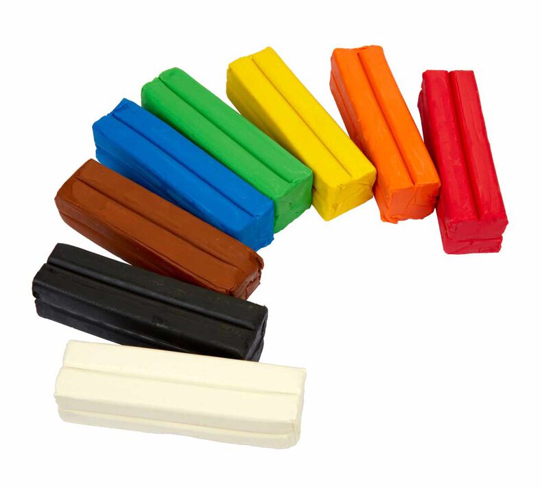 Natural plasticine - modeling clay 8 COLORS