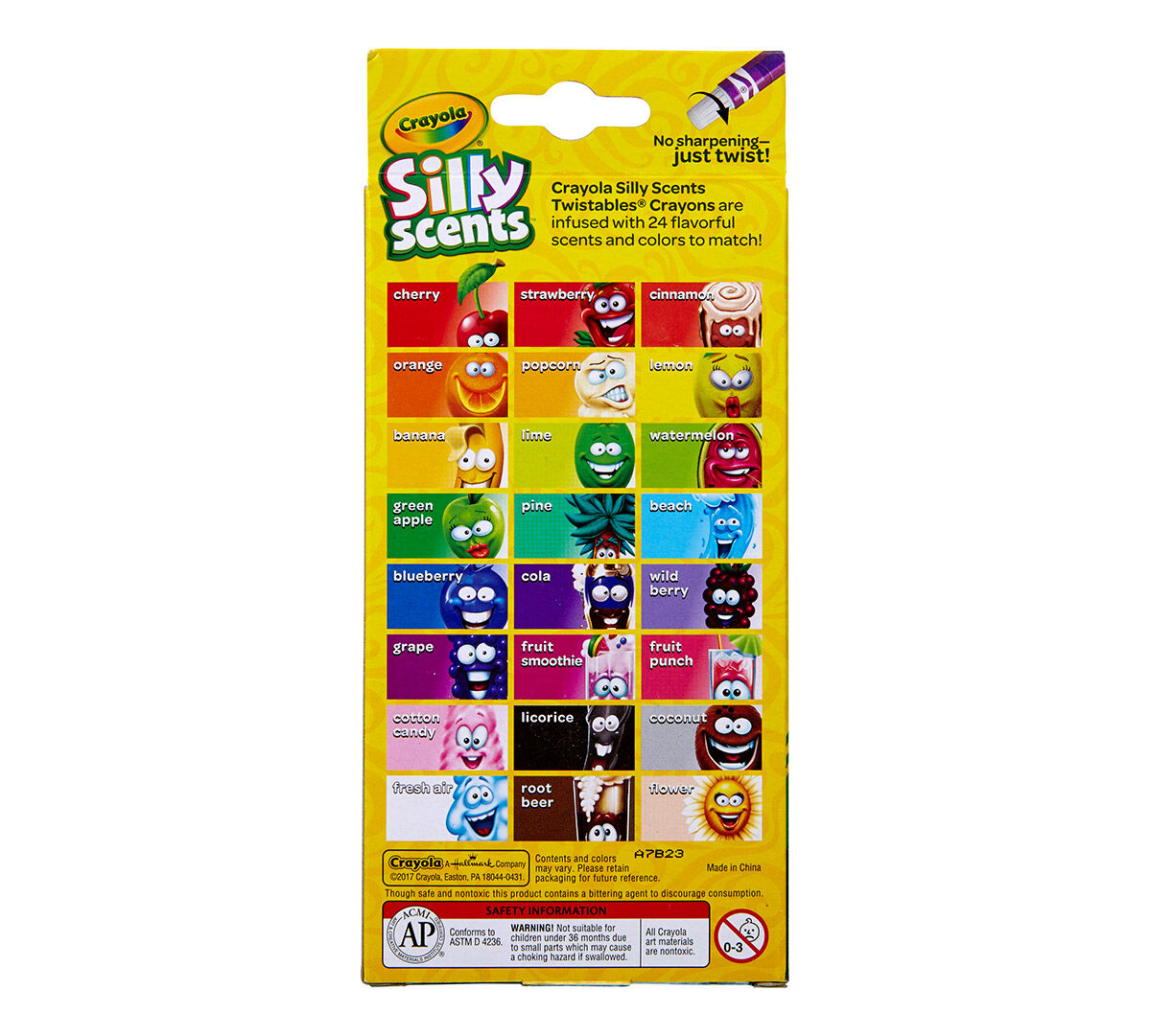 Download Crayola Silly Scents Crayons, 24 count, Scented Art Tools, Assorted Colors, Mini Twistables ...